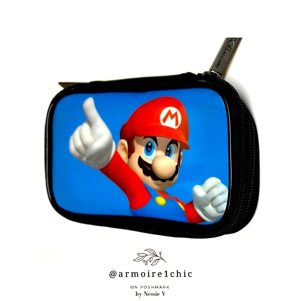 NINTENDO DS | Official Mario Bros. Vintage carry case | 3 game pouches Kids